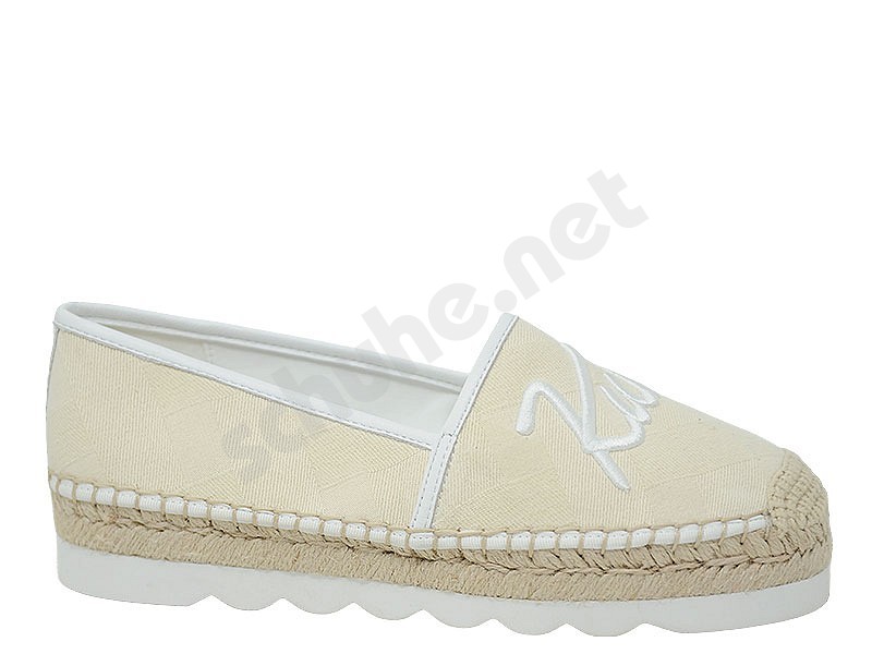 Kurt Geiger Kurt Cleated Espadrille bianco denim
