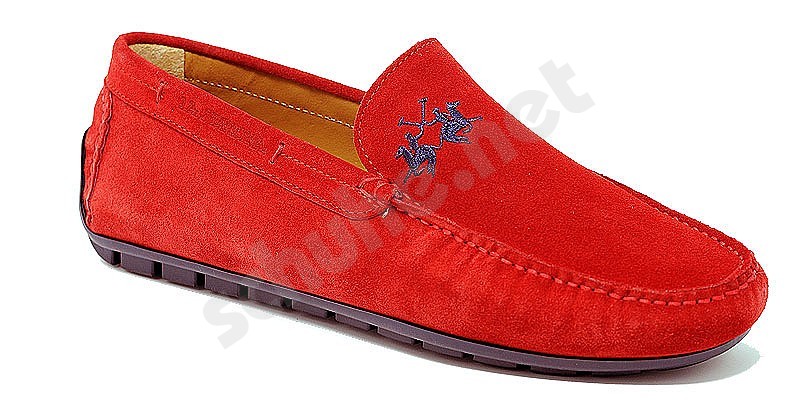 red moccasin shoes