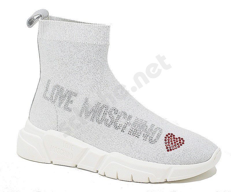 moschino silver shoes