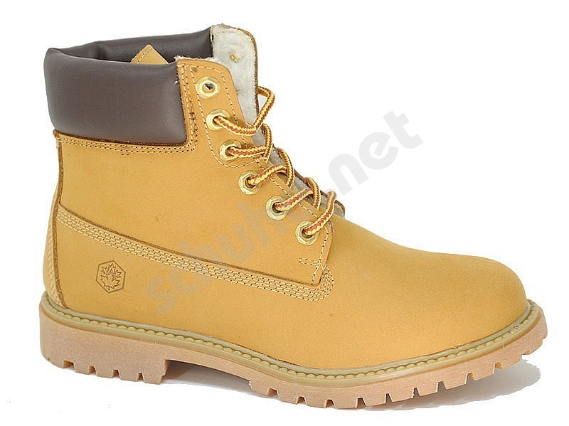 Lumberjack River Boot Fur Lining giallo marrone