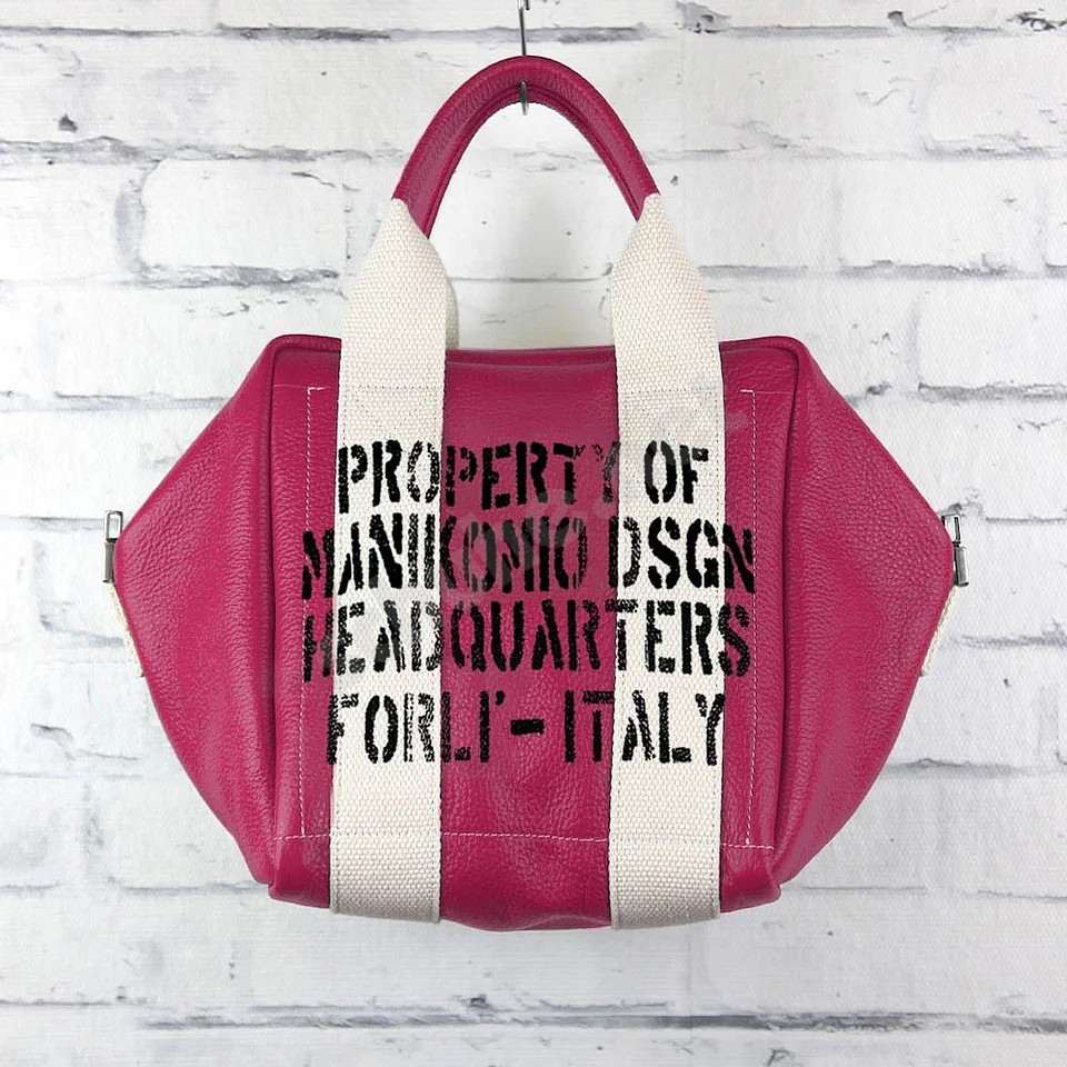 Manikomio Dsgn Lady24 Genuine Leather fuxia weiss