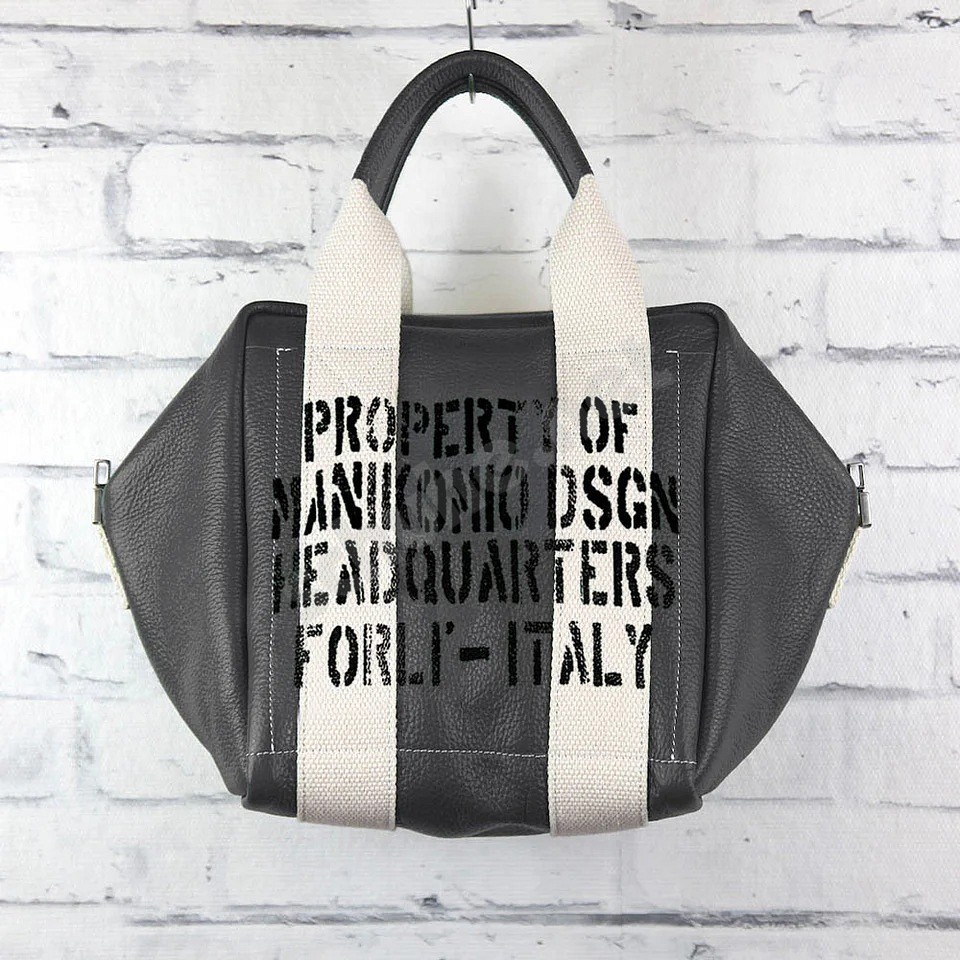 Manikomio Dsgn Lady24 Genuine Leather acciaio bianco