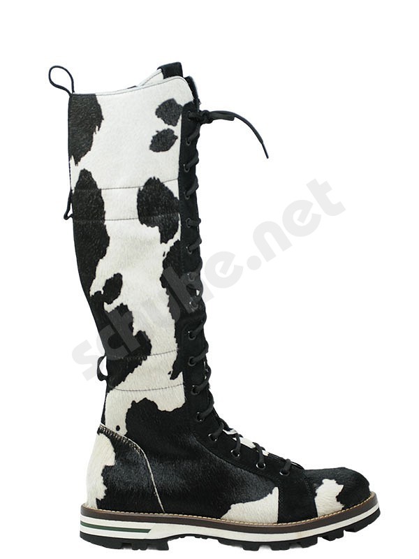 Monpiz Anfibio Stringato fur black white