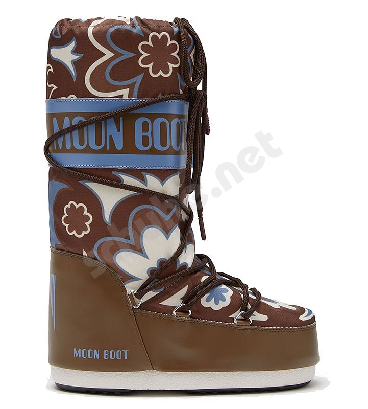 Moon Boot® Classic Icon Flower brown elephant grey