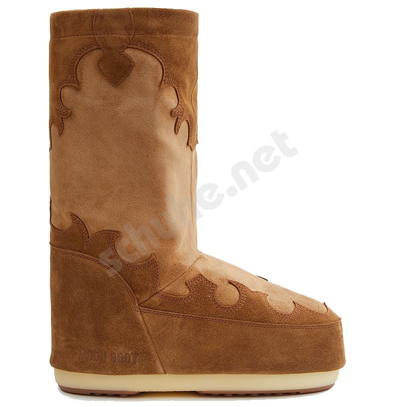 Moon Boot® Icon Suede Embroidery cognac
