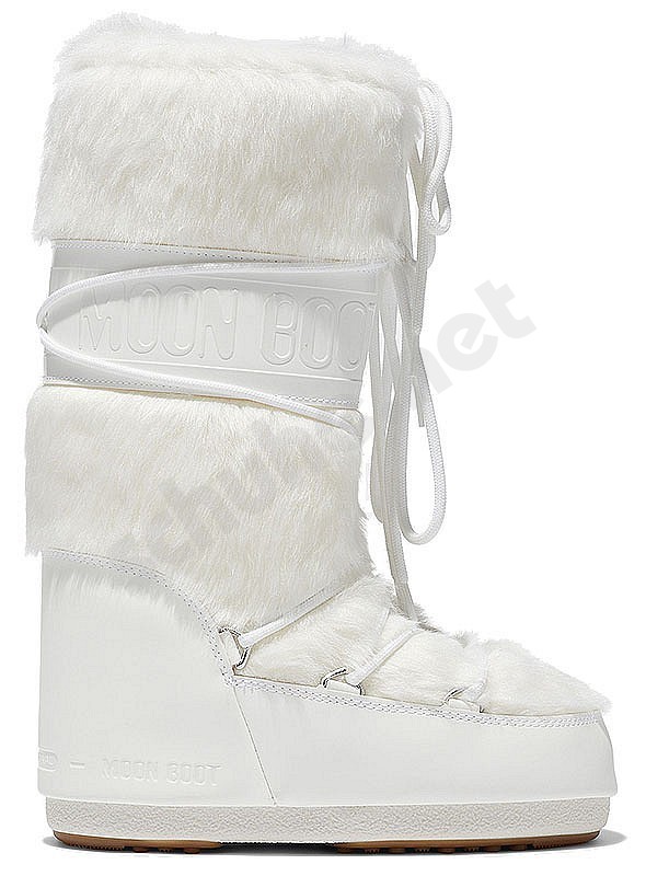 Moon Boot® Icon Faux Fur optical bianco