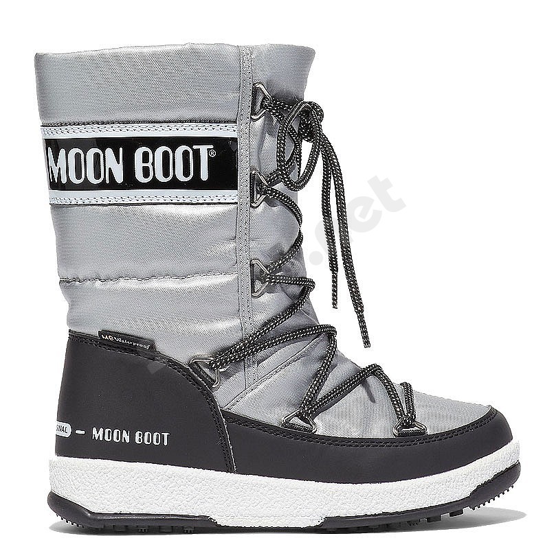 bijvoorbeeld Immigratie stoom Moon Boot® Moonboot JR G Quilted WP Silver Black - 32