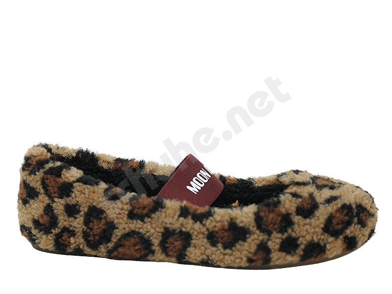 Moon Boot&reg; Shearling Ballerina leopard