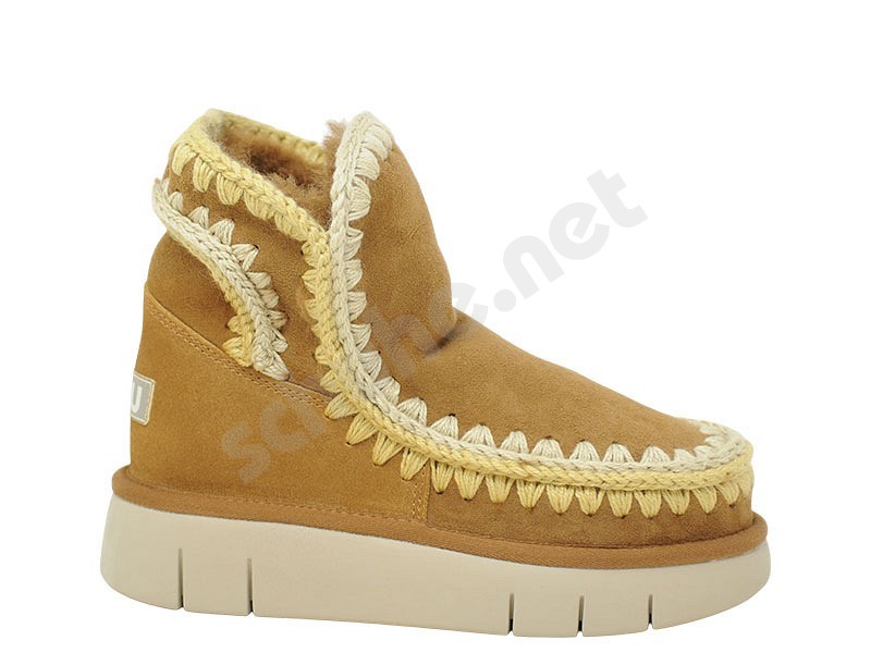 MOU Bounce Boot Overstitching cognac