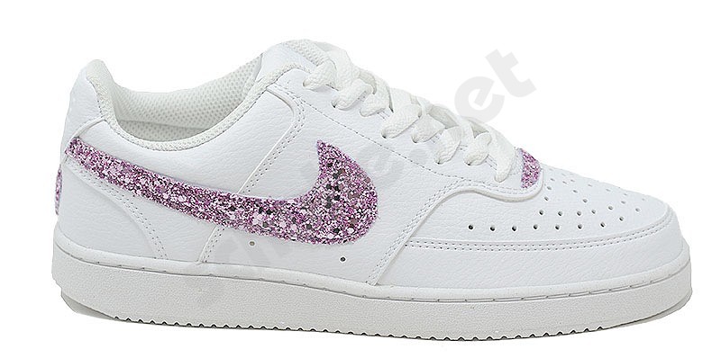 Nike Customized Court Vision Low Custom herz pink