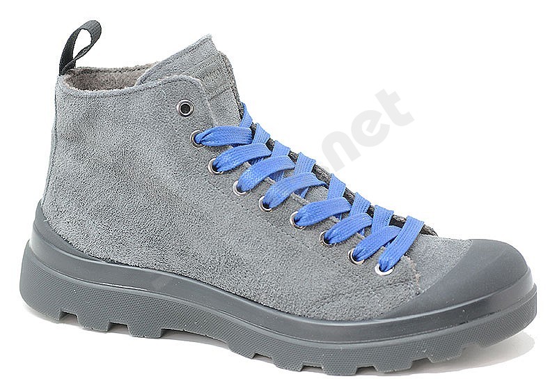 Panchic P03 Man Mid Boot Wool anthracite electric blue