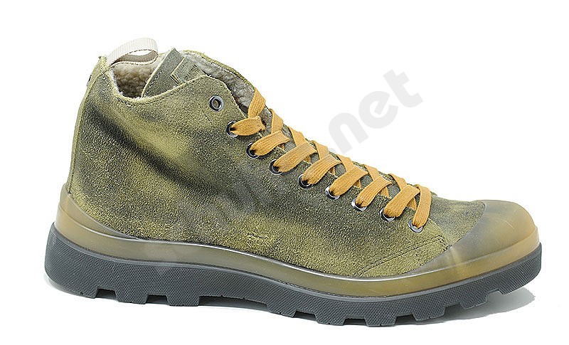 Panchic P03 Man Mid Boot Wool washed military green