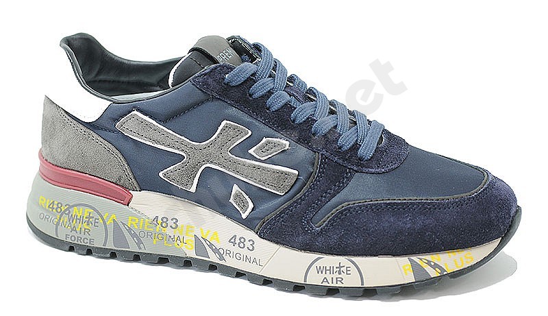 Premiata Mick var 5889 blue grey