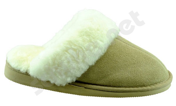 Rabanser Lammfell Hausschuhe beige