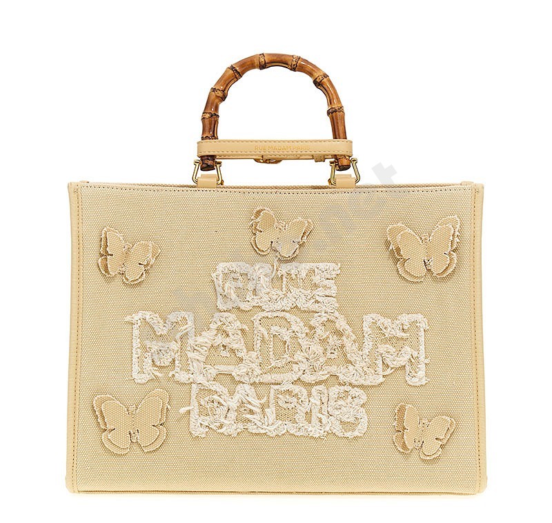 Rue Madam Paris Butterfly Tote Canvas crema