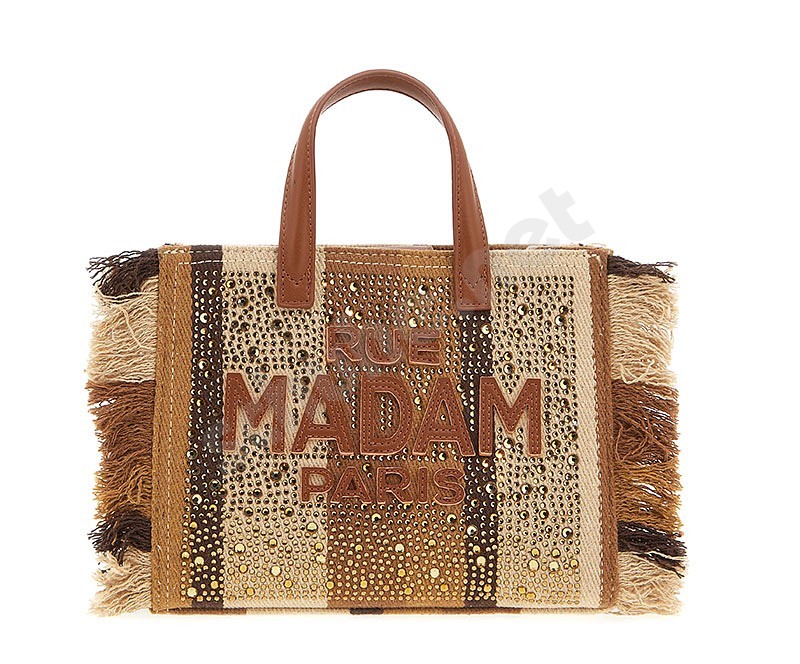 Rue Madam Paris Casablanca Mini Tote leopard stripes braun