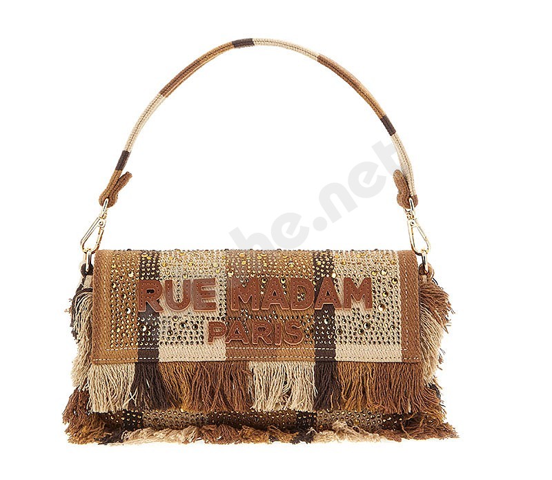Rue Madam Paris Casablanca Shoulder Bag leopard stripes braun
