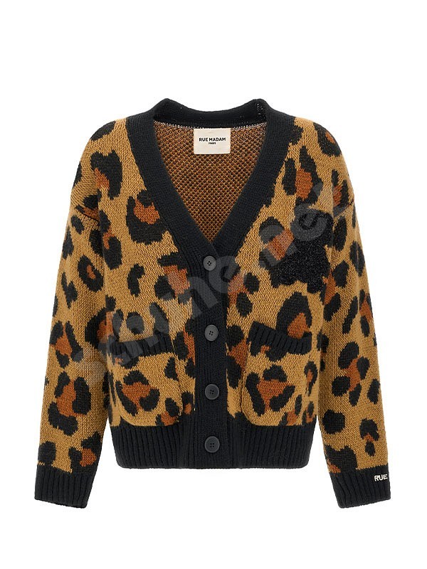 Rue Madam Paris Leopard Cardigan leopard