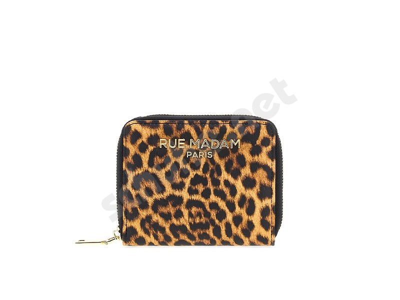 Rue Madam Paris Sauvage Wallet  XS leopard