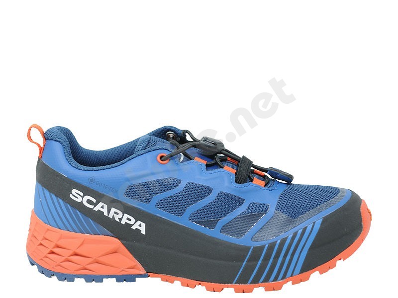 Scarpa Ribelle Run Kid Gtx blu spicy arancione