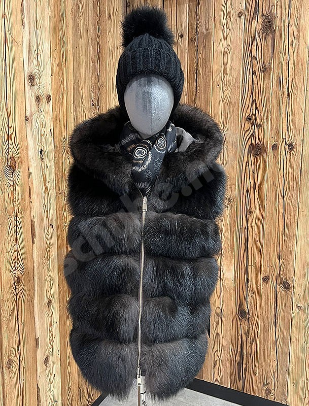 Suprema Gilet Fox Corto nero