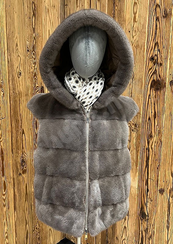 Suprema Gilet Visone piombo