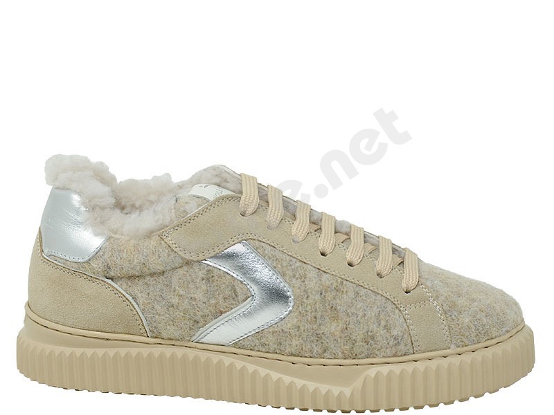 Voile Blanche Lipari pelliccia beige argento