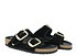 Birkenstock Arizona Velvet Big Buckle velvet nero Lato