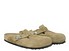 Birkenstock Boston dark tea tonal camoscio plantare soft Lato