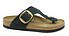 Birkenstock Gizeh Big Buckle Black Nubuck Gold