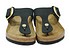 Birkenstock Gizeh Big Buckle schwarz nubuck gold Vorne