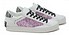 Crime London Low Top Distressed W weiss fuxia Seite