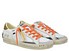 Crime London SK8 Deluxe Man weiss grau orange Seite