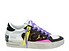 Crime London SK8 Deluxe Wedge weiss leo glitter