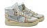 Diadora Heritage Mi Basket Metallic Used bianco beige Lato