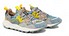 Flower Mountain Yamano 3 Woman cabuki print taupe azzurro Lato