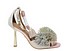 Kurt Geiger Pom Pom Ankle Tie Sandal Metal Comb Camoscio