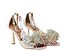 Kurt Geiger Pom Pom Ankle Tie Sandal metal comb camoscio Lato