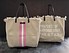 Manikomio Dsgn Shopping Cotton Stripe Avorio Pink Weiss