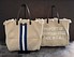 Manikomio Dsgn Shopping Cotton Stripe Avorio Royal Weiss