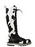 Monpiz Anfibio Stringato fur black white