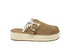 MOU Jute clog plain sude nuturale marrone